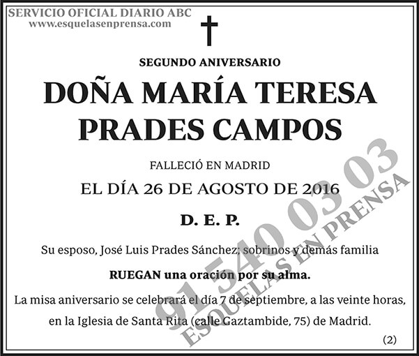 María Teresa Prades Campos